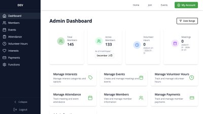 Custom Membership Platform screenshot