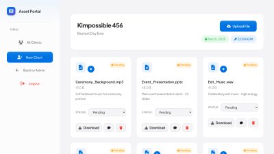 Production Asset Management screenshot
